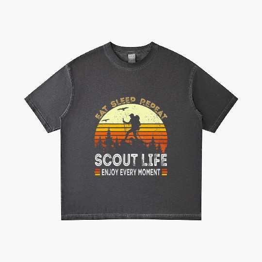 Eat Sleep Scout Repeat Camping Gradient T Shirts