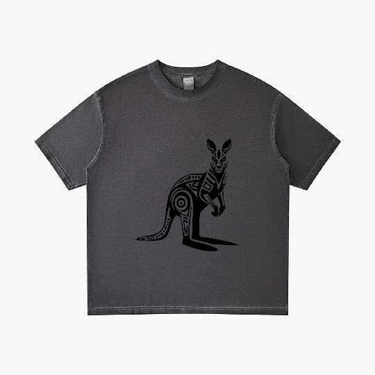 Kangaroo Tribal Style Vector Design Single Color Gradient T Shirts