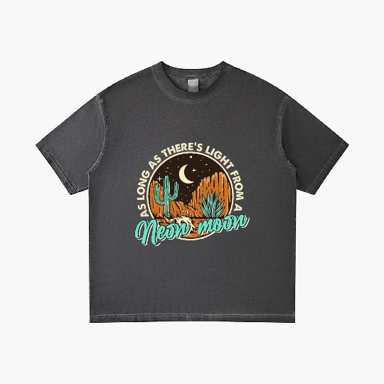 Neon Moon Cactus Country Mountain Vintage Retro Gradient T Shirts