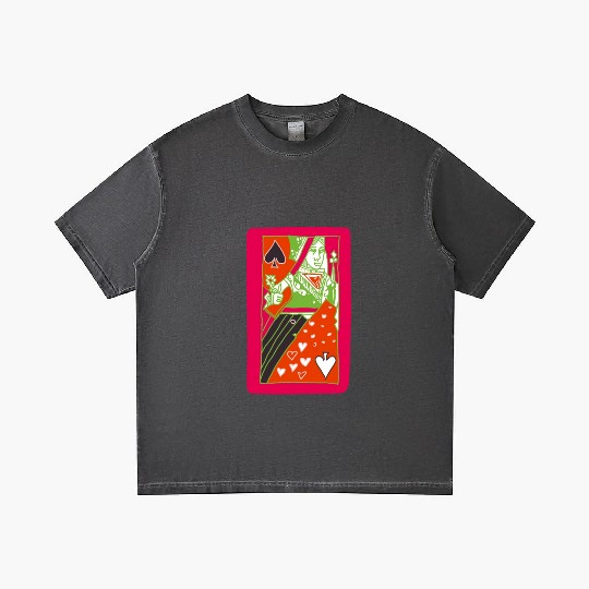 Red Queen Of Spades Playing Card Gradient T Shirts
