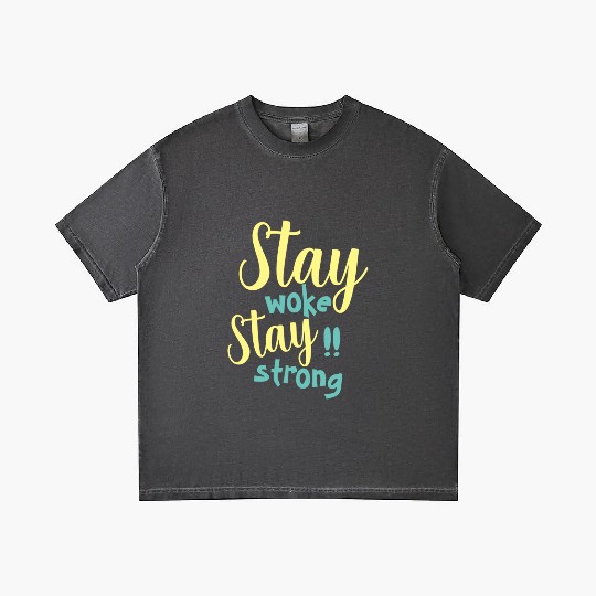 Stay woke and stay strong black fet Gradient T Shirts
