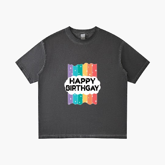 Happy Birthgay Lgbtq Rainbow Gradient T Shirts