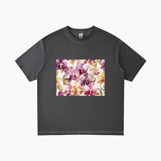 Sweet Watercolor Orchid Art Gradient T Shirts