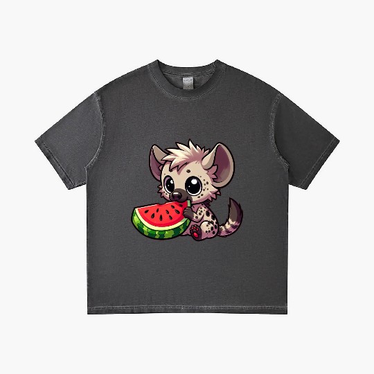 Hyena with Watermelon Summer Fruit Gradient T Shirts