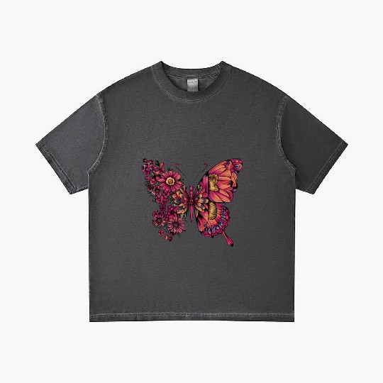 Butterfly of flowers Design Gradient T Shirts