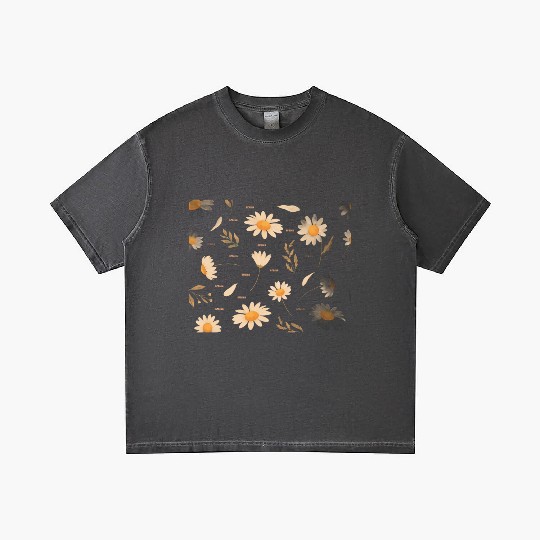 SPRING FLOWER PATTERN Gradient T Shirts