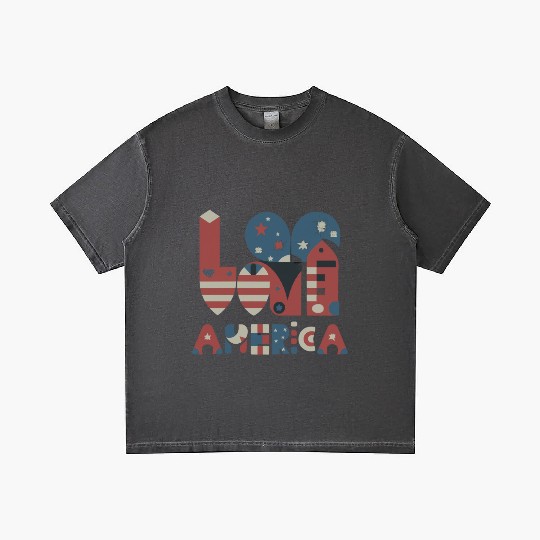 I Love America Gradient T Shirts