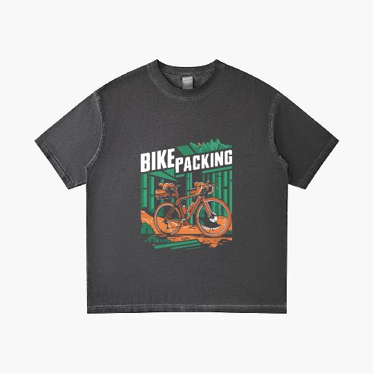 Bikepacking Gravel Bike - Adventure in Nature Gradient T Shirts