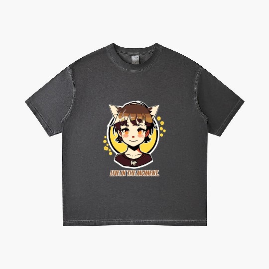Live in the Moment: Manga Anime Girl Gradient T Shirts