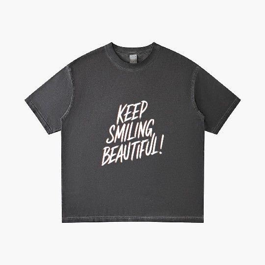 Keep Smiling Beautiful Positive Affirmation Gradient T Shirts