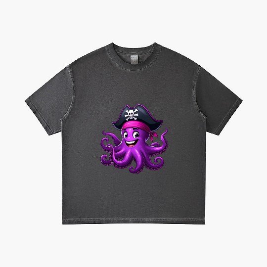 Funny pirate octopus Gradient T Shirts