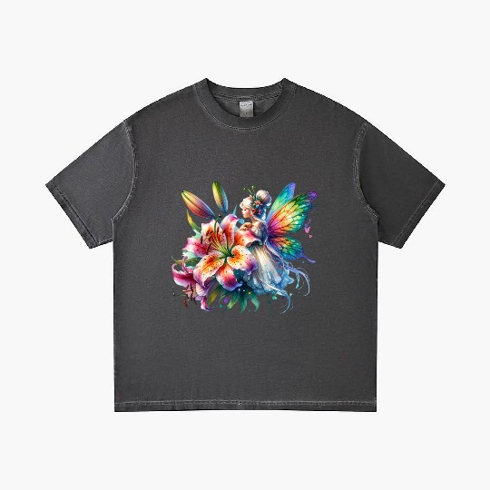 Tiger Lily Fairy Floral Fantasy Watercolor Gradient T Shirts