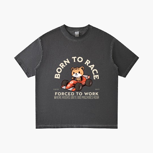 Born To Race Forced To Work Cheetah Gradient T Shirts