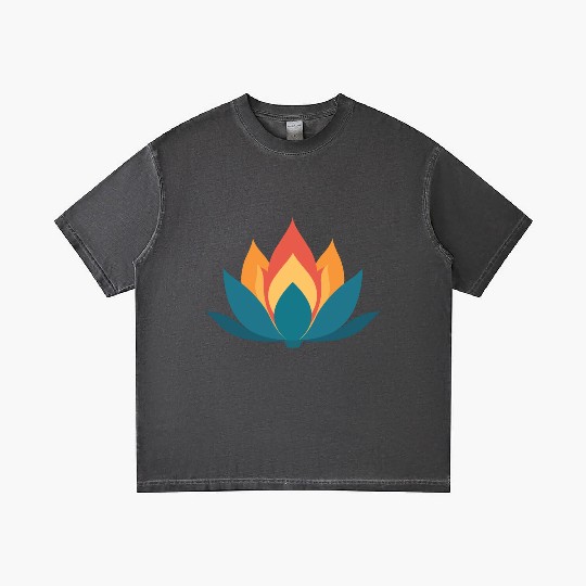 Lotus With Orange Blue Petals Gradient T Shirts
