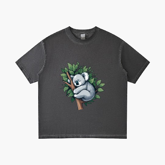 Slumbering Koala: Peaceful Tree Hugger Gradient T Shirts