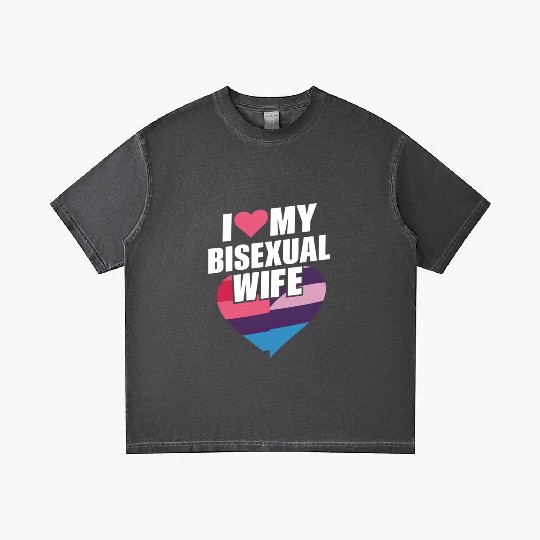 I Love My Bisexual Wife Bi Pride Bisexual Flag Gradient T Shirts