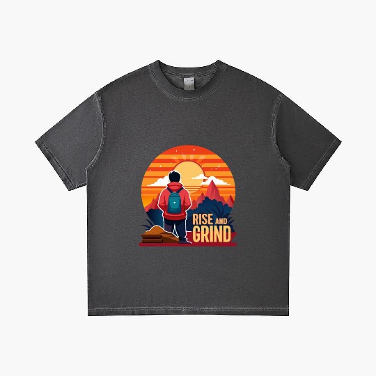 Rise and Grind - Sunrise Hustle Motivation Gradient T Shirts