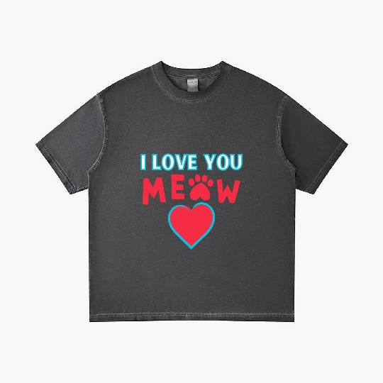 I Love You Meow Cat Owners Gradient T Shirts