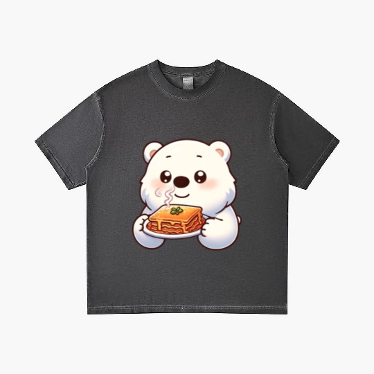 Polar Bear Enjoys Italian Lasagna Gradient T Shirts