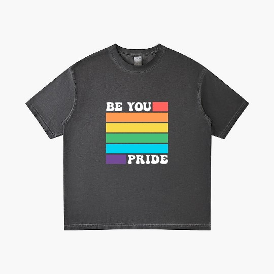 Be You LGBTQ Gay Lesbian Pride Ally Rainbow Flag Gradient T Shirts
