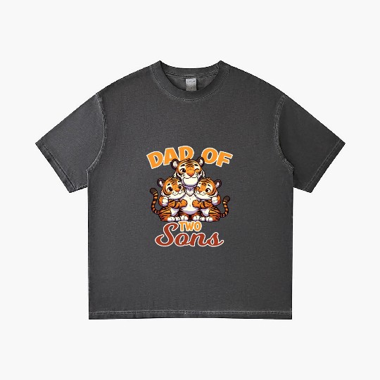 Strong Tiger with Tiger Kid for a Dad Gradient T Shirts
