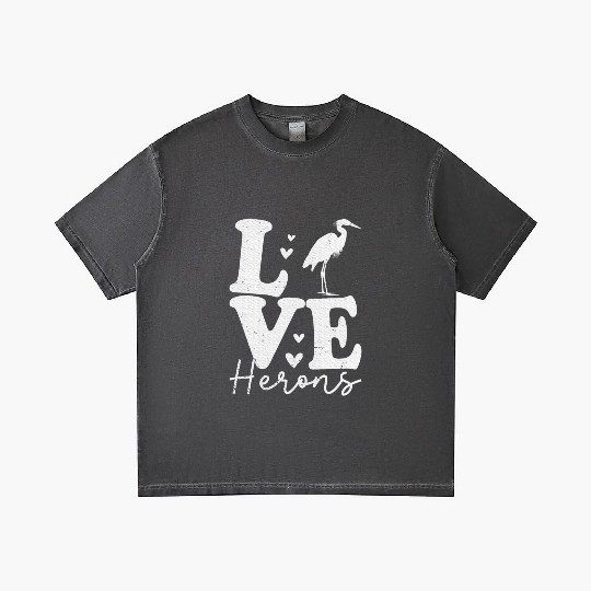 Love Heron Blue Heron Birds Lover Gifts Gradient T Shirts