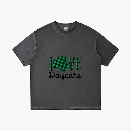 St Patricks Day Daycare Teacher Plaid Shamrock Gradient T Shirts