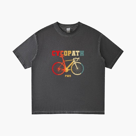 Cycopath PWR Cyclist Gravel MTB Funny Bike Gradient T Shirts
