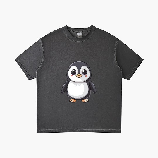 Adorable Penguin Character Embraces Your Style Gradient T Shirts