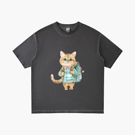 Watercolor Cute School Animals, Back to School Gradient T Shirts