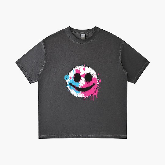 Graffiti Smiley Face - Urban Street Art Gradient T Shirts