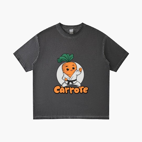 Cute Karate Carrot Design Gradient T Shirts