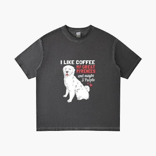 Coffee Dog And Maybe 3 People Funny Great Pyrenees Gradient T Shirts