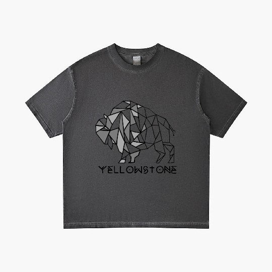 Grey YStone Bison Gradient T Shirts
