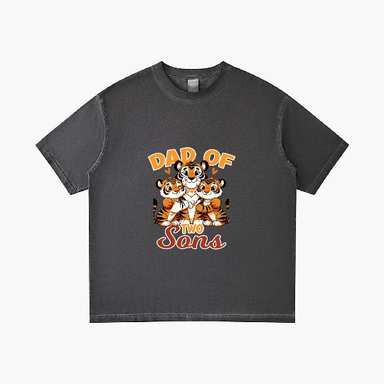 Strong Tiger with Tiger Kid for a Dad Gradient T Shirts