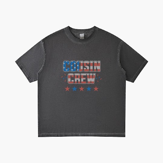 Cousin Crew Retro US Flag Funny 4th Of July Gradient T Shirts
