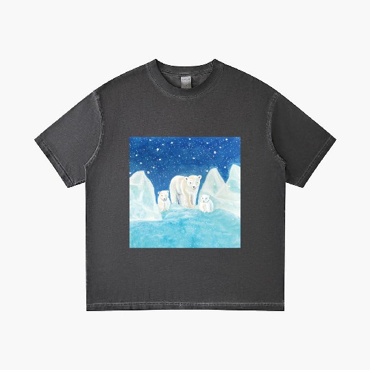 Polar Bears (Ursus maritimus) - Bear Mother & Cubs Gradient T Shirts