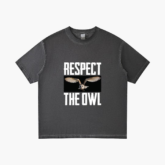 Respect The Owl Photo Cute Nocturnal Bird Lover Gradient T Shirts