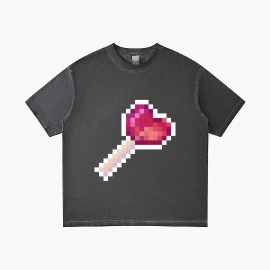 Pixel Art Sprite Cute Heart Lollipop Gradient T Shirts