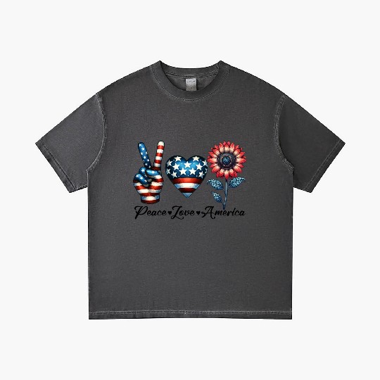 Peace Love America Gradient T Shirts