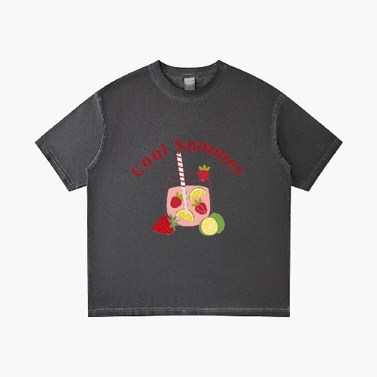 Summer Strawberry Mojito Gradient T Shirts