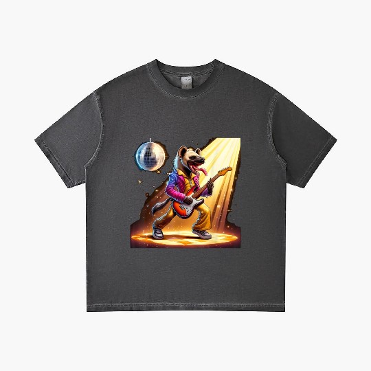 Disco Ball Guitar Hyena Gradient T Shirts