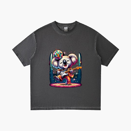 Disco Ball Guitar Koala Gradient T Shirts
