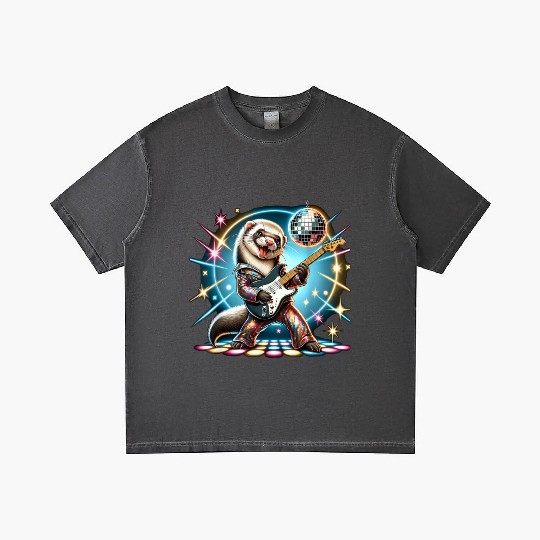 Disco Ball Guitar Ferret Gradient T Shirts