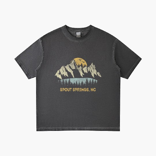 Spout Springs North Carolina Mountain Gradient T Shirts