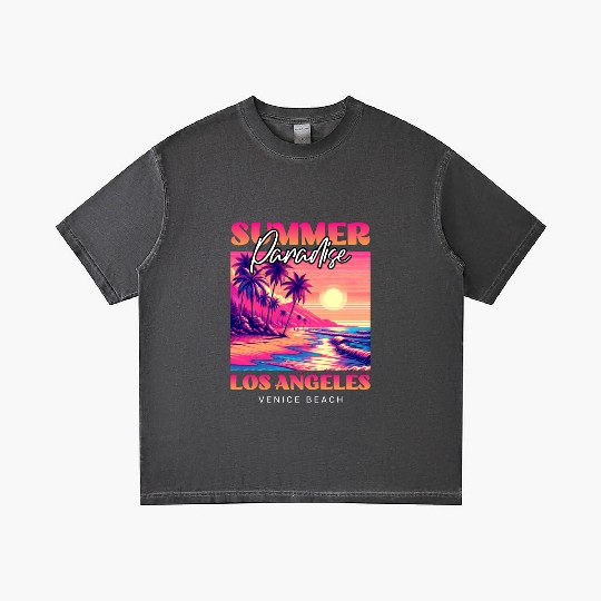 Summer Paradise Los Angeles Venice Beach Gradient T Shirts