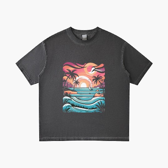 Azure Embrace Mediterranean Dreamscapes Gradient T Shirts