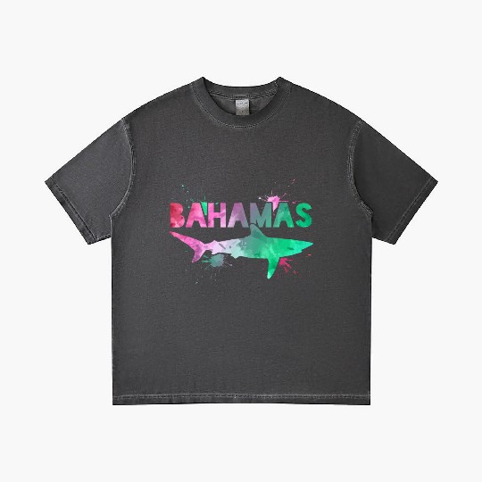 Bahamas Shark Watercolor Souvenir Gradient T Shirts
