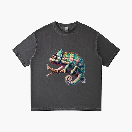 fascinating, lively chameleon motif Gradient T Shirts