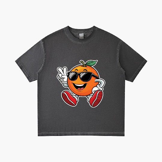 Funny Orange Fruit Relaxing Gradient T Shirts